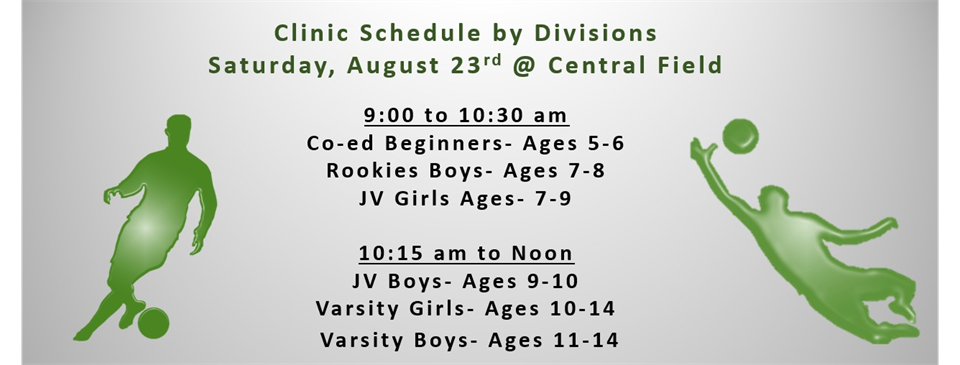 Soccer Clinic Schedule 2025