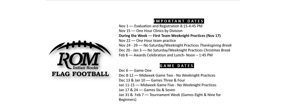 Football Master Schedule 